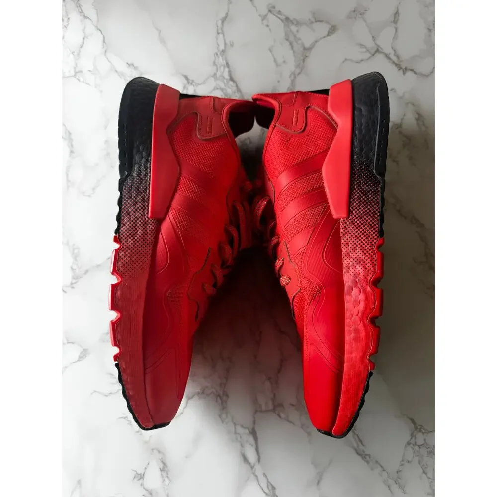 Adidas Nite Jogger Triple Red Boost Sneakers Mens 13 EF5415 - Picture 3 of 8